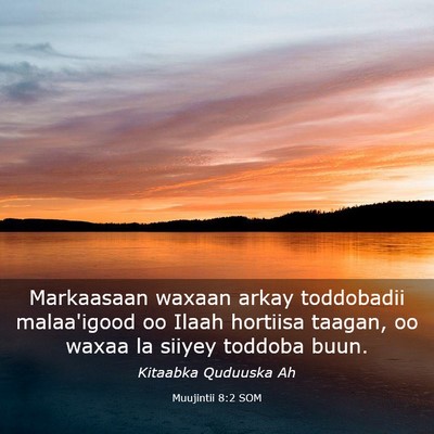 Picture 03 - Muujintii 8:2 SOM - Markaasaan waxaan arkay toddobadii malaa'igood oo - Bible Verse Picture