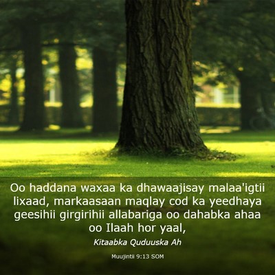 Picture 03 - Muujintii 9:13 SOM - Oo haddana waxaa ka dhawaajisay malaa'igtii - Bible Verse Picture
