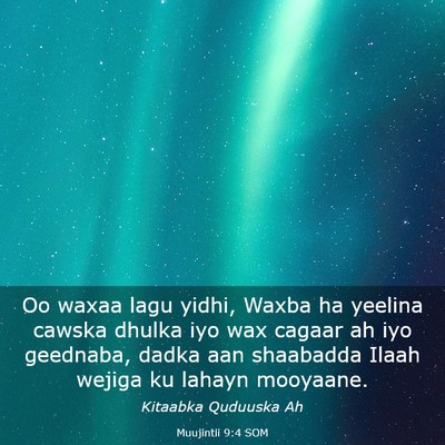 Picture 03 - Muujintii 9:4 SOM - Oo waxaa lagu yidhi, Waxba ha yeelina cawska - Bible Verse Picture