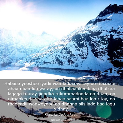 Picture 03 - Naxuum 3:10 SOM - Habase yeeshee iyadii waa la kaxaystay oo - Bible Verse Picture