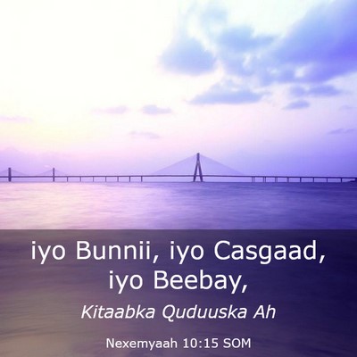 Picture 03 - Nexemyaah 10:15 SOM - iyo Bunnii, iyo Casgaad, iyo - Bible Verse Picture