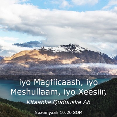 Picture 03 - Nexemyaah 10:20 SOM - iyo Magfiicaash, iyo Meshullaam, iyo - Bible Verse Picture
