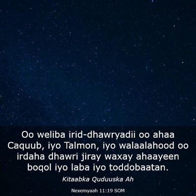 Picture 03 - Nexemyaah 11:19 SOM - Oo weliba irid-dhawryadii oo ahaa Caquub, iyo - Bible Verse Picture