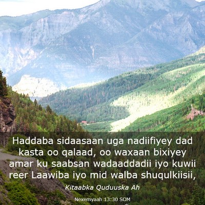 Picture 03 - Nexemyaah 13:30 SOM - Haddaba sidaasaan uga nadiifiyey dad kasta oo - Bible Verse Picture