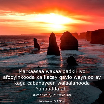 Picture 03 - Nexemyaah 5:1 SOM - Markaasaa waxaa dadkii iyo afooyinkooda ka kacay - Bible Verse Picture