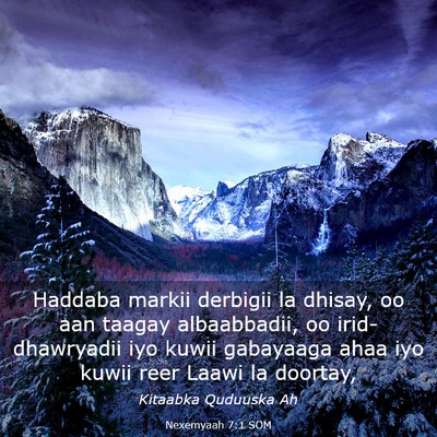 Picture 03 - Nexemyaah 7:1 SOM - Haddaba markii derbigii la dhisay, oo aan taagay - Bible Verse Picture