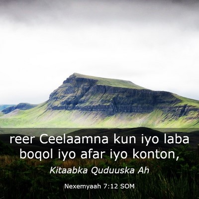Picture 03 - Nexemyaah 7:12 SOM - reer Ceelaamna kun iyo laba boqol iyo afar iyo - Bible Verse Picture