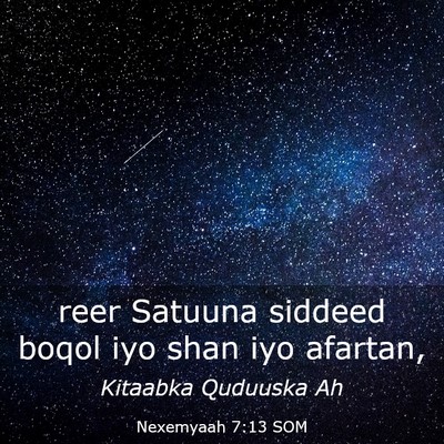 Picture 03 - Nexemyaah 7:13 SOM - reer Satuuna siddeed boqol iyo shan iyo - Bible Verse Picture