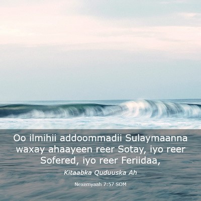 Picture 03 - Nexemyaah 7:57 SOM - Oo ilmihii addoommadii Sulaymaanna waxay ahaayeen - Bible Verse Picture
