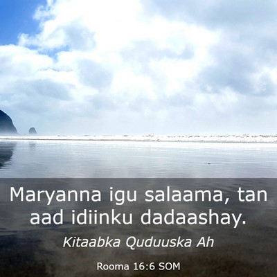 Picture 03 - Rooma 16:6 SOM - Maryanna igu salaama, tan aad idiinku - Bible Verse Picture