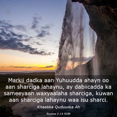 Picture 03 - Rooma 2:14 SOM - Markii dadka aan Yuhuudda ahayn oo aan sharciga - Bible Verse Picture