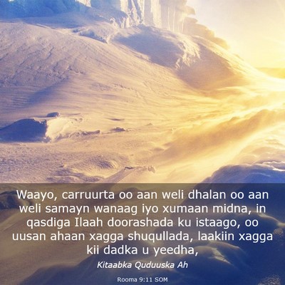 Picture 03 - Rooma 9:11 SOM - Waayo, carruurta oo aan weli dhalan oo aan weli - Bible Verse Picture
