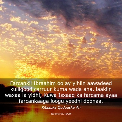 Picture 03 - Rooma 9:7 SOM - Farcankii Ibraahim oo ay yihiin aawadeed - Bible Verse Picture