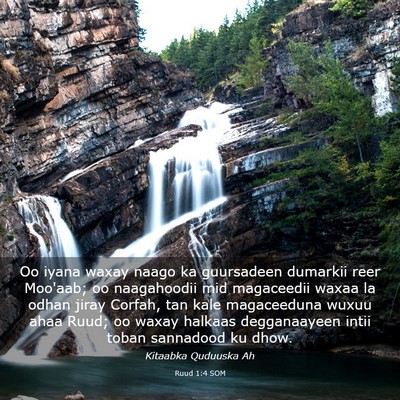 Picture 03 - Ruud 1:4 SOM - Oo iyana waxay naago ka guursadeen dumarkii reer - Bible Verse Picture