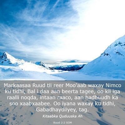 Picture 03 - Ruud 2:2 SOM - Markaasaa Ruud tii reer Moo'aab waxay Nimco ku - Bible Verse Picture
