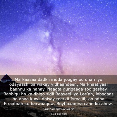 Picture 03 - Ruud 4:11 SOM - Markaasaa dadkii iridda joogay oo dhan iyo - Bible Verse Picture