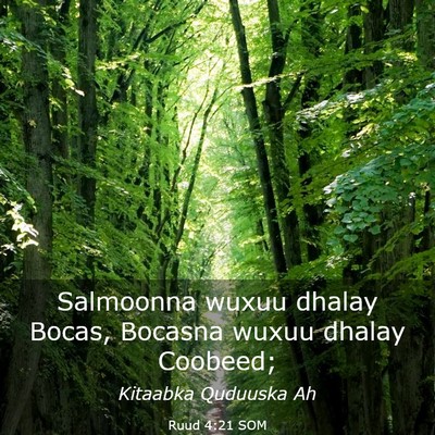 Picture 03 - Ruud 4:21 SOM - Salmoonna wuxuu dhalay Bocas, Bocasna wuxuu - Bible Verse Picture