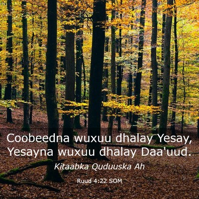 Picture 03 - Ruud 4:22 SOM - Coobeedna wuxuu dhalay Yesay, Yesayna wuxuu - Bible Verse Picture