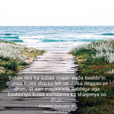 Picture 03 - Sabuurradii 101:8 SOM - Subax ilaa ka subax ayaan wada baabbi'in doonaa - Bible Verse Picture