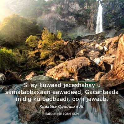 Picture 03 - Sabuurradii 108:6 SOM - Si ay kuwaad jeceshahay u samatabbaxaan aawadeed, - Bible Verse Picture