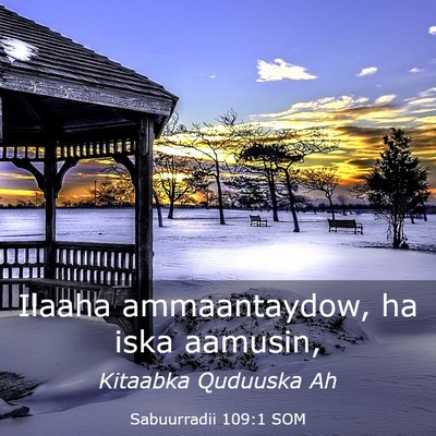 Picture 03 - Sabuurradii 109:1 SOM - Ilaaha ammaantaydow, ha iska - Bible Verse Picture