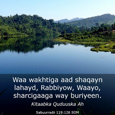 Picture 03 - Sabuurradii 119:126 SOM - Waa wakhtiga aad shaqayn lahayd, Rabbiyow, Waayo, - Bible Verse Picture