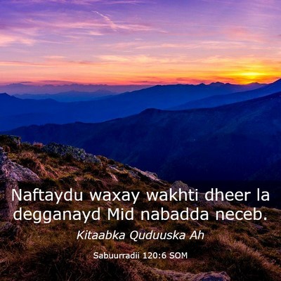 Picture 03 - Sabuurradii 120:6 SOM - Naftaydu waxay wakhti dheer la degganayd Mid - Bible Verse Picture