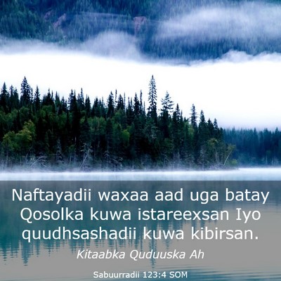 Picture 03 - Sabuurradii 123:4 SOM - Naftayadii waxaa aad uga batay Qosolka kuwa - Bible Verse Picture