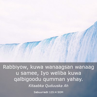 Picture 03 - Sabuurradii 125:4 SOM - Rabbiyow, kuwa wanaagsan wanaag u samee, Iyo - Bible Verse Picture