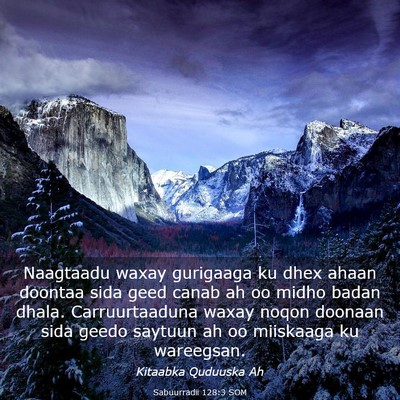 Picture 03 - Sabuurradii 128:3 SOM - Naagtaadu waxay gurigaaga ku dhex ahaan doontaa - Bible Verse Picture