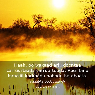 Picture 03 - Sabuurradii 128:6 SOM - Haah, oo waxaad arki doontaa carruurtaada - Bible Verse Picture