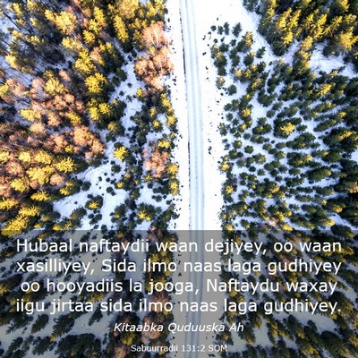 Picture 03 - Sabuurradii 131:2 SOM - Hubaal naftaydii waan dejiyey, oo waan - Bible Verse Picture