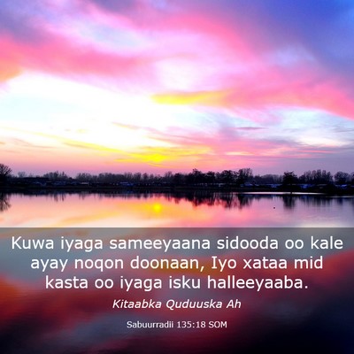 Picture 03 - Sabuurradii 135:18 SOM - Kuwa iyaga sameeyaana sidooda oo kale ayay noqon - Bible Verse Picture