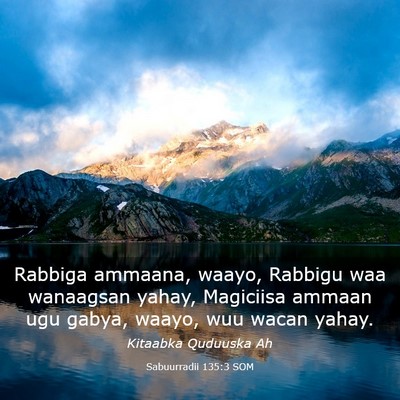Picture 03 - Sabuurradii 135:3 SOM - Rabbiga ammaana, waayo, Rabbigu waa wanaagsan - Bible Verse Picture