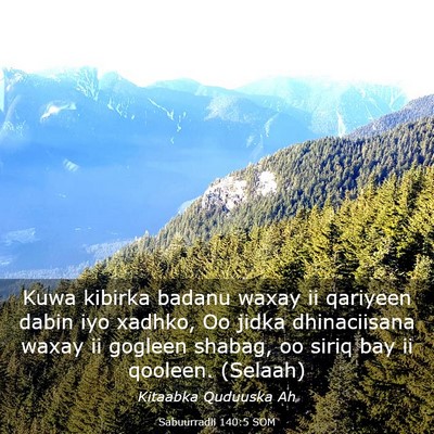Picture 03 - Sabuurradii 140:5 SOM - Kuwa kibirka badanu waxay ii qariyeen dabin iyo - Bible Verse Picture