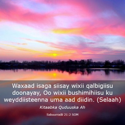 Picture 03 - Sabuurradii 21:2 SOM - Waxaad isaga siisay wixii qalbigiisu doonayay, Oo - Bible Verse Picture