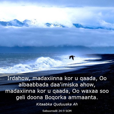 Picture 03 - Sabuurradii 24:9 SOM - Irdahow, madaxiinna kor u qaada, Oo albaabbada - Bible Verse Picture