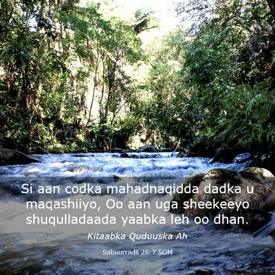 Picture 03 - Sabuurradii 26:7 SOM - Si aan codka mahadnaqidda dadka u maqashiiyo, Oo - Bible Verse Picture