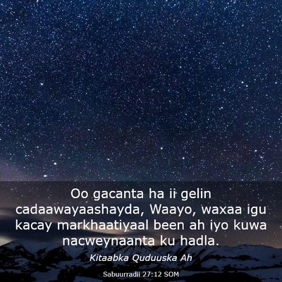 Picture 03 - Sabuurradii 27:12 SOM - Oo gacanta ha ii gelin cadaawayaashayda, Waayo, - Bible Verse Picture