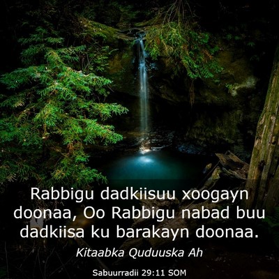 Picture 03 - Sabuurradii 29:11 SOM - Rabbigu dadkiisuu xoogayn doonaa, Oo Rabbigu - Bible Verse Picture