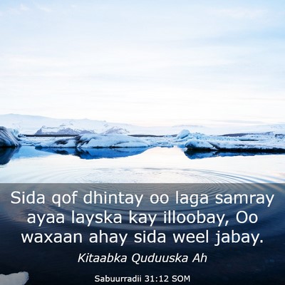 Picture 03 - Sabuurradii 31:12 SOM - Sida qof dhintay oo laga samray ayaa layska kay - Bible Verse Picture