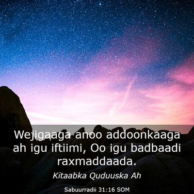 Picture 03 - Sabuurradii 31:16 SOM - Wejigaaga anoo addoonkaaga ah igu iftiimi, Oo igu - Bible Verse Picture