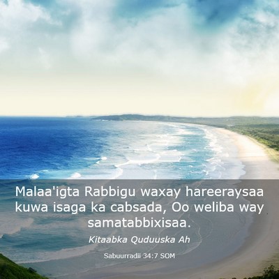 Picture 03 - Sabuurradii 34:7 SOM - Malaa'igta Rabbigu waxay hareeraysaa kuwa isaga - Bible Verse Picture
