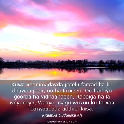 Picture 03 - Sabuurradii 35:27 SOM - Kuwa xaqnimadayda jecelu farxad ha ku dhawaaqeen, - Bible Verse Picture