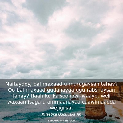 Picture 03 - Sabuurradii 42:5 SOM - Naftaydoy, bal maxaad u murugaysan tahay? Oo bal - Bible Verse Picture