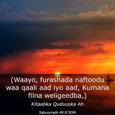 Picture 03 - Sabuurradii 49:8 SOM - (Waayo, furashada naftoodu waa qaali aad iyo aad, - Bible Verse Picture