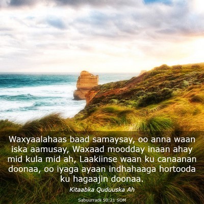Picture 03 - Sabuurradii 50:21 SOM - Waxyaalahaas baad samaysay, oo anna waan iska - Bible Verse Picture