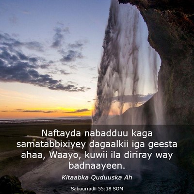 Picture 03 - Sabuurradii 55:18 SOM - Naftayda nabadduu kaga samatabbixiyey dagaalkii - Bible Verse Picture