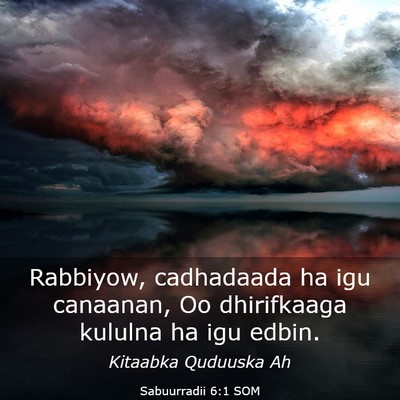 Picture 03 - Sabuurradii 6:1 SOM - Rabbiyow, cadhadaada ha igu canaanan, Oo - Bible Verse Picture