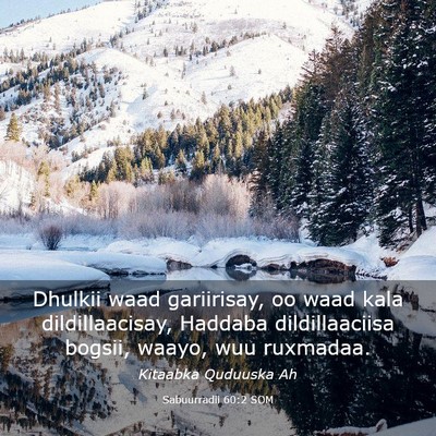 Picture 03 - Sabuurradii 60:2 SOM - Dhulkii waad gariirisay, oo waad kala - Bible Verse Picture